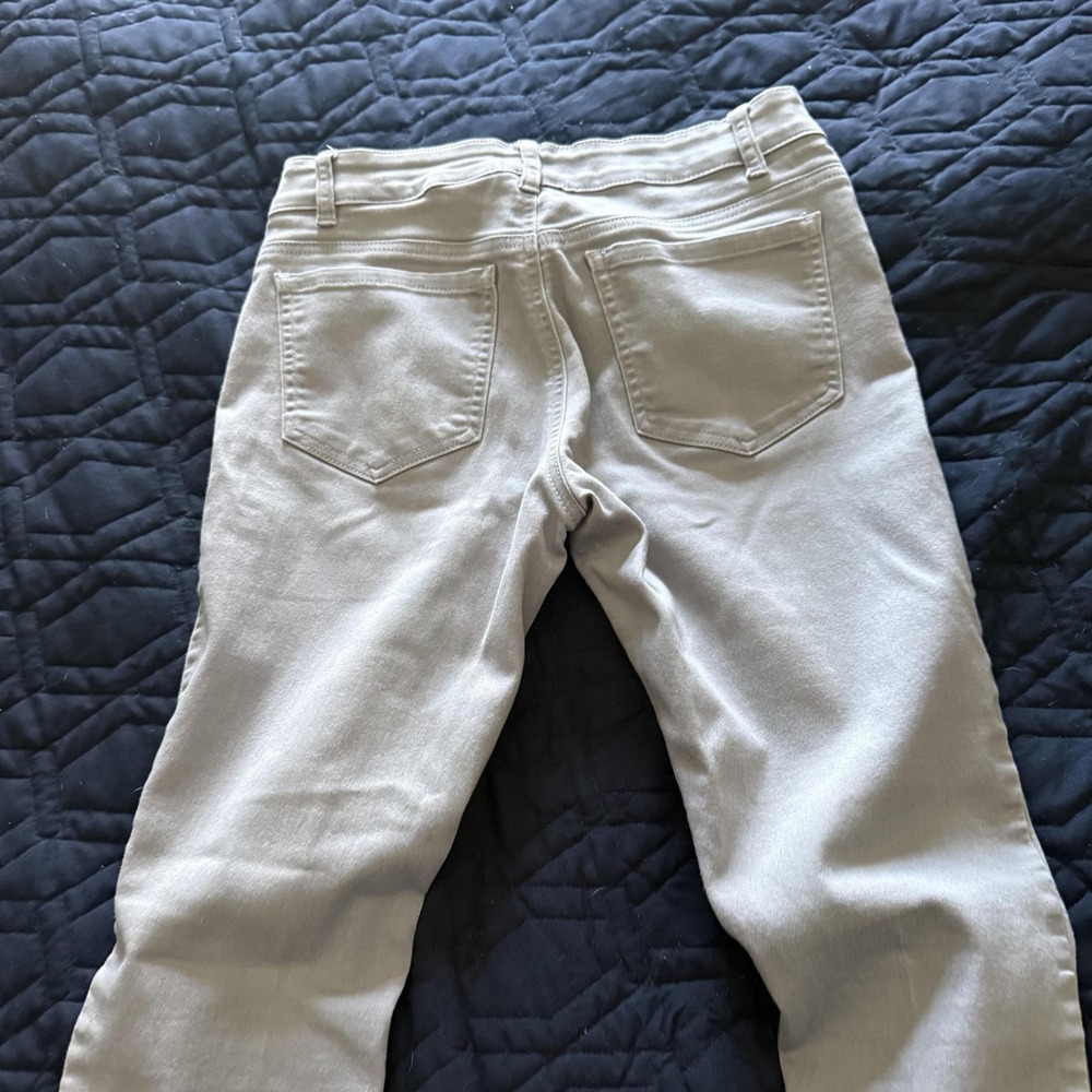 NYGARD Pants Womens 8 Beige Chino Twill Skinny Stretch Pockets Zip Slim - Picture 4 of 4